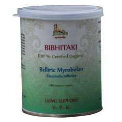 Organic Bibhitaki Capsules (Terminalia bellerica) - 108 Vcaps (USDA Certified Organic) - Gopala Ayurveda