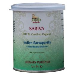 Organic Sariva Capsules (Hemidesmus indicus) - 108 Vcaps (USDA Certified Organic) - Gopala Ayurveda
