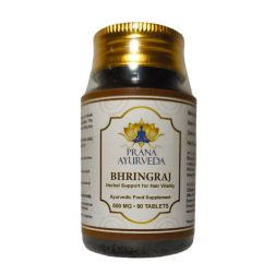 Bhringraj Tablets 500 mg Eclipta prostrata (False Daisy) | 90 Tablets | Whole herb + Standardized extract | Ayurvedic Support for Hair Vitality & Natural Luster