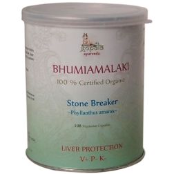 BHUMYAMALAKI Capsules (Certified Organic) - 108 Veg Caps, 500mg each | Organic Phyllanthus amarus | Ayurvedic Supplement for Healthy Liver Function & Pitta Balance | Non-GMO, Vegan & Sustainably Sourced