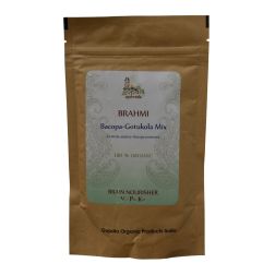 Brahmi Powder 100g (Certified Organic) Bacopa monniera Whole Plant Powder | Ayurvedic Supplement for Brain Health, Calm Mind & Overall Cognitive Support