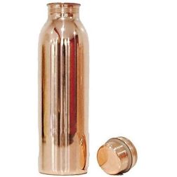 Copper Water Bottle (950ml) with Ayurvedic Health Benefits - 100% Pure Copper Vessel - Matte Finish