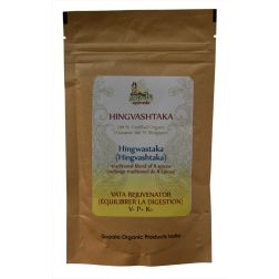 Hingvashtaka Powder 100g (Certified Organic) | Ayurvedic Churna for Flatulence, Bloating, Digestive Wellness & Healthy Bowel Movements