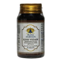 BHRINGRAJ Plus (Kesh Vedam) 90 Tablets of 925mg each - Ayurvedic Supplement to support natural hair thickness, color, and shine