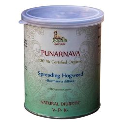 PUNARNAVA Capsules (Certified Organic) – 108 Veg Caps, 500mg each | Ayurvedic Supplement Boerhaavia diffusa for Healthy Kidney Function & Natural Fluid Balance | Non-GMO, Vegan & Sustainably Sourced