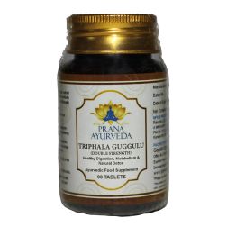 TRIPHALA GUGGULU (Double Strength) - 90 Tablets Of 750mg Each - Ayurvedic detoxifying and cleansing formula